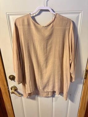 Tan Sheer Tunic Top Undersized 4XL